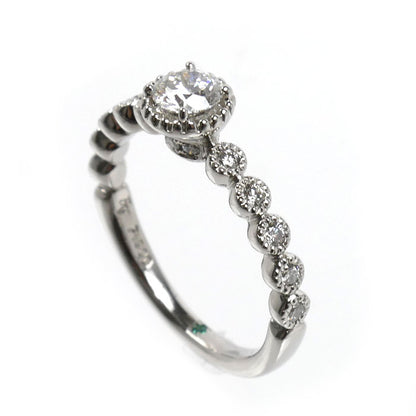 Ponte Vecchio ポンテヴェキオ Pt900プラチナ ミルアモーレ リング・指輪 NG1201E025WDMM ダイヤモンド0.259ct/0.15ct 7号 3.5g レディース【中古】【美品】