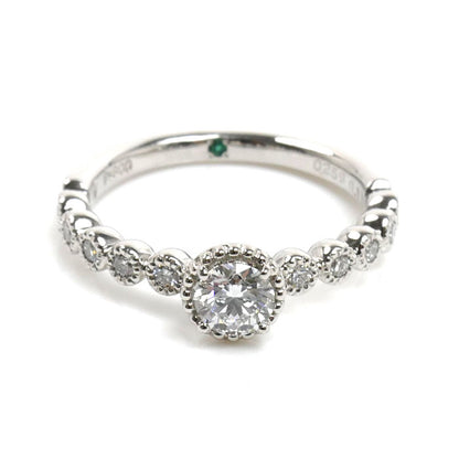 Ponte Vecchio ポンテヴェキオ Pt900プラチナ ミルアモーレ リング・指輪 NG1201E025WDMM ダイヤモンド0.259ct/0.15ct 7号 3.5g レディース【中古】【美品】