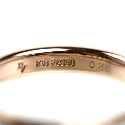 Ponte Vecchio ポンテヴェキオ K18PG/Pt950 リング・指輪 NG1101W201WDM5P ダイヤモンド0.26ct 7号 3.0g レディース【中古】【美品】