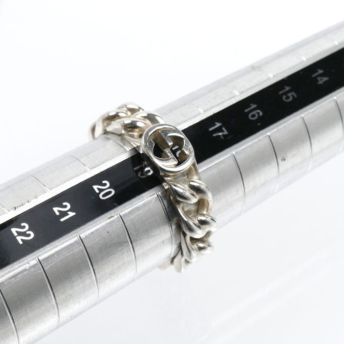 GUCCI グッチ シルバー925 インターロッキングG リング・指輪 843972 J8400 0818 18.5号 メンズ【中古】
