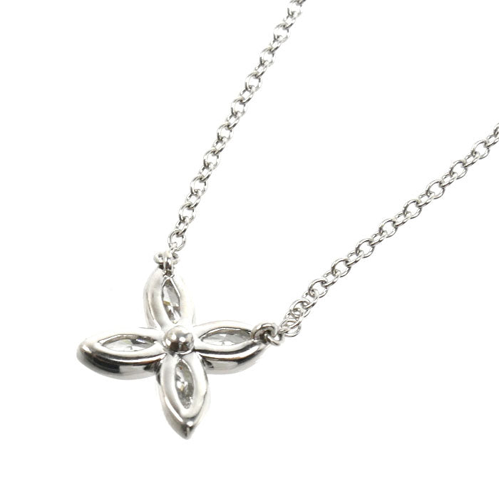 TIFFANY&Co. ティファニー Pt950プラチナ ビクトリア スモール ネックレス ダイヤモンド 3.0g 45cm レディース【中古】