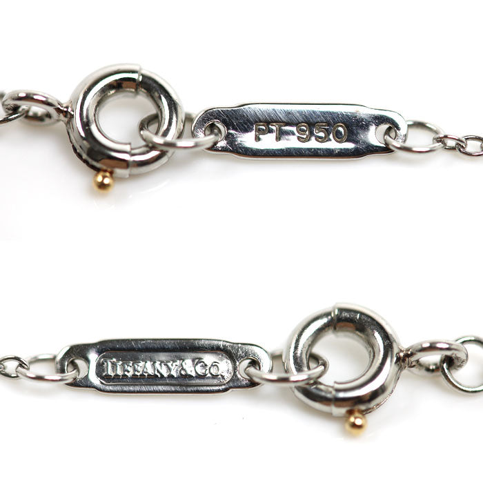 TIFFANY&Co. ティファニー Pt950プラチナ ビクトリア スモール ネックレス ダイヤモンド 3.0g 45cm レディース【中古】