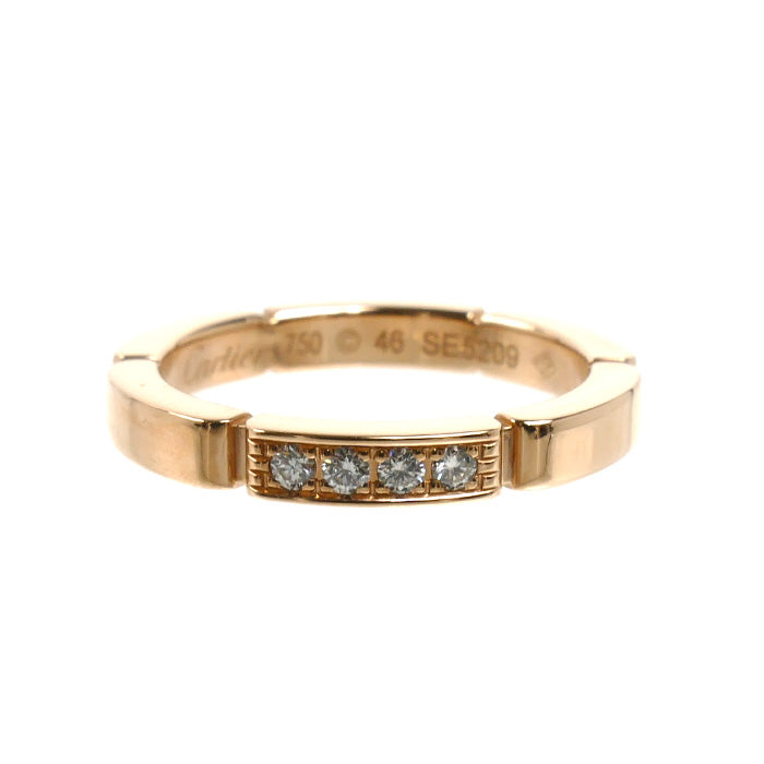 CARTIER カルティエ K18PG ピンクゴールド マイヨンパンテール 4Pダイヤ リング・指輪 B4080546 ダイヤモンド 6号 46 3.5g レディース【中古】【美品】
