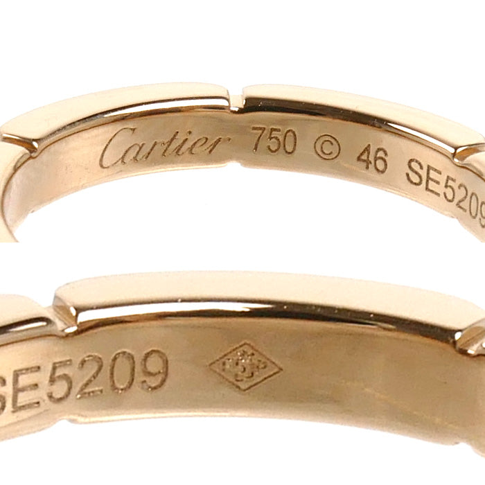 CARTIER カルティエ K18PG ピンクゴールド マイヨンパンテール 4Pダイヤ リング・指輪 B4080546 ダイヤモンド 6号 46 3.5g レディース【中古】【美品】