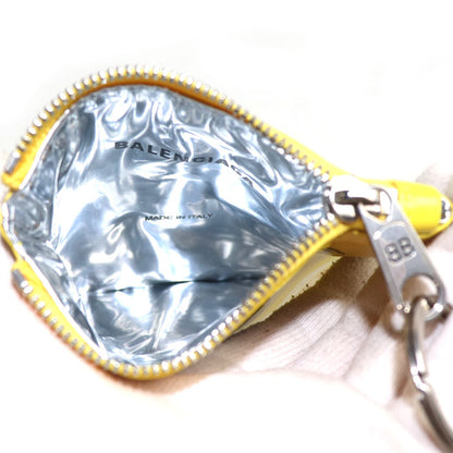 BALENCIAGA バレンシアガ キーリング Chips チャーム ポーチ イエロー 8277672ABP07415 ユニセックス【中古】【美品】
