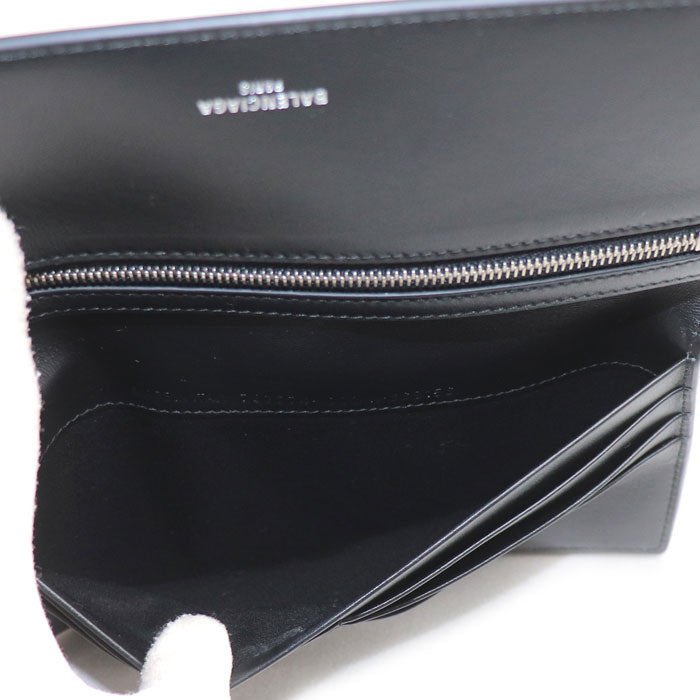 BALENCIAGA バレンシアガ パスポートロングウォレット1チケット 長財布 ブラック 787774 メンズ【中古】【美品】