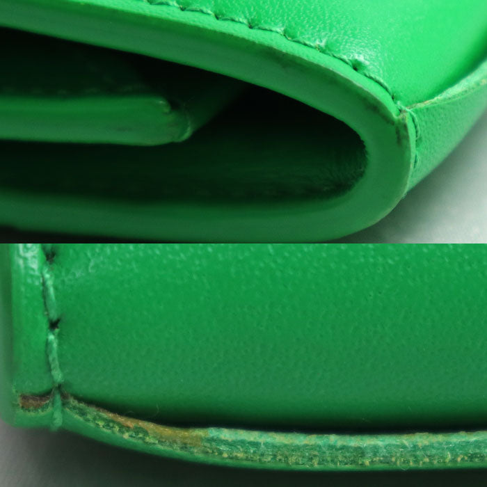 BOTTEGAVENETA ボッテガヴェネタ マキシイントレチャート コインケース グリーン 679846 ユニセックス【中古】
