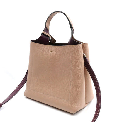 TOD’S トッズ Tタイムレス 2Wayショルダーバッグ ベージュ ボルドー XBWAPAA9100QNK レディース【中古】【美品】