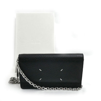 MAISON MARGIELA メゾンマルジェラ 4ステッチ チェーンウォレット ショルダーバッグ ブラック SA3UI0008 P4455 T8013 レディース【中古】【美品】