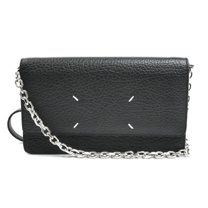 MAISON MARGIELA メゾンマルジェラ 4ステッチ チェーンウォレット ショルダーバッグ ブラック SA3UI0008 P4455 T8013 レディース【中古】【美品】