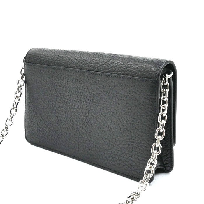 MAISON MARGIELA メゾンマルジェラ 4ステッチ チェーンウォレット ショルダーバッグ ブラック SA3UI0008 P4455 T8013 レディース【中古】【美品】