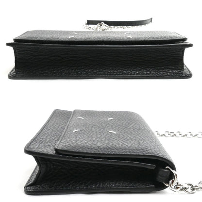 MAISON MARGIELA メゾンマルジェラ 4ステッチ チェーンウォレット ショルダーバッグ ブラック SA3UI0008 P4455 T8013 レディース【中古】【美品】