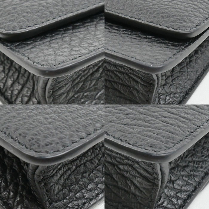 MAISON MARGIELA メゾンマルジェラ 4ステッチ チェーンウォレット ショルダーバッグ ブラック SA3UI0008 P4455 T8013 レディース【中古】【美品】