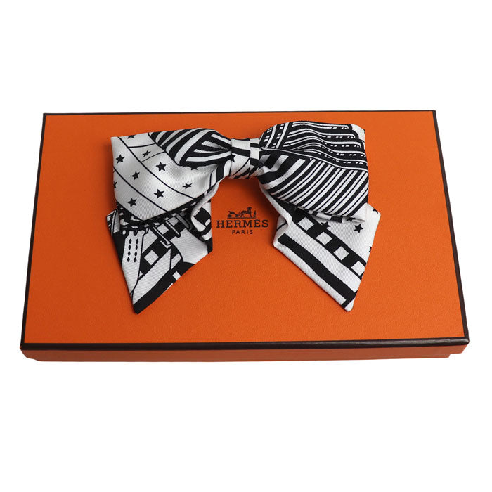 HERMES エルメス シルク バレッタ グルネルPM ヘアアクセサリー レディース【中古】【美品】