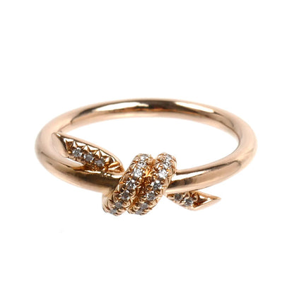 TIFFANY&Co. ティファニー K18PG ピンクゴールド ノット ダイヤ リング・指輪 69526462 ダイヤモンド 8号 3.2g レディース【中古】【美品】