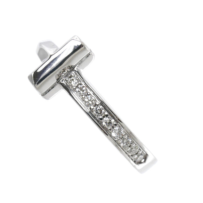 TIFFANY&Co. ティファニー K18WG ホワイトゴールド Tワン ナロー ダイヤ リング・指輪 67795490 ダイヤモンド0.07ct 8号 4.0g レディース【中古】【美品】