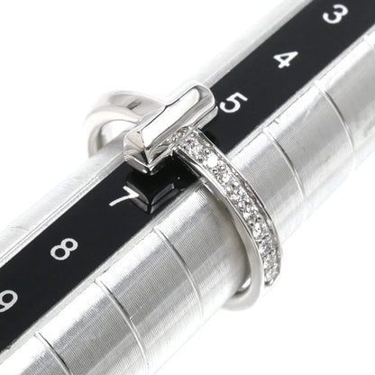 TIFFANY&Co. ティファニー K18WG ホワイトゴールド Tワン ナロー ダイヤ リング・指輪 67795490 ダイヤモンド0.07ct 8号 4.0g レディース【中古】【美品】