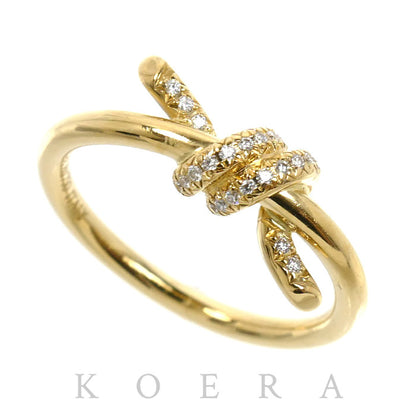TIFFANY&Co. ティファニー K18YG イエローゴールド ノット ダイヤ リング・指輪 ダイヤモンド 6号 2.8g レディース【中古】【美品】