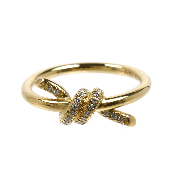 TIFFANY&Co. ティファニー K18YG イエローゴールド ノット ダイヤ リング・指輪 ダイヤモンド 6号 2.8g レディース【中古】【美品】