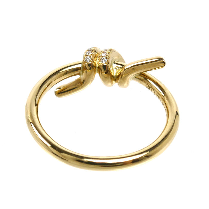TIFFANY&Co. ティファニー K18YG イエローゴールド ノット ダイヤ リング・指輪 ダイヤモンド 6号 2.8g レディース【中古】【美品】
