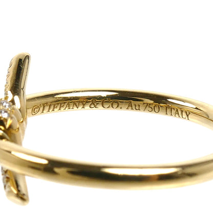 TIFFANY&Co. ティファニー K18YG イエローゴールド ノット ダイヤ リング・指輪 ダイヤモンド 6号 2.8g レディース【中古】【美品】