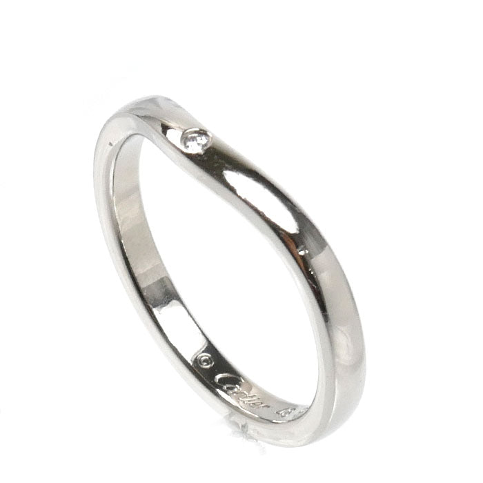 CARTIER カルティエ Pt950プラチナ バレリーナカーブウェディング 3PD リング・指輪 B4092948 ダイヤモンド 8号 48 3.2g レディース【中古】