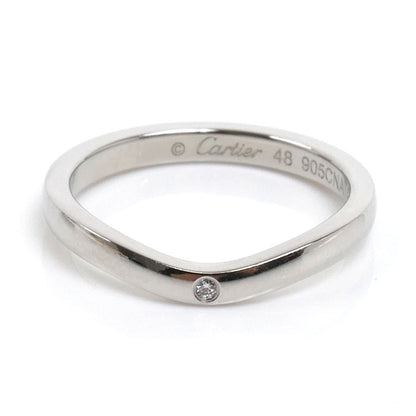 CARTIER カルティエ Pt950プラチナ バレリーナカーブウェディング 3PD リング・指輪 B4092948 ダイヤモンド 8号 48 3.2g レディース【中古】
