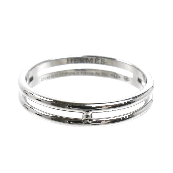 HERMES エルメス K18WG ホワイトゴールド アリアンヌ リング・指輪 H119834B 00057 17号 57 3.3g ユニセックス【中古】【美品】