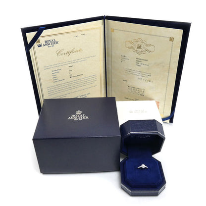 ROYAL ASSCHER ロイヤル・アッシャー Pt950プラチナ リング・指輪 ダイヤモンド0.29ct/0.15ct 9号 3.0g レディース【中古】