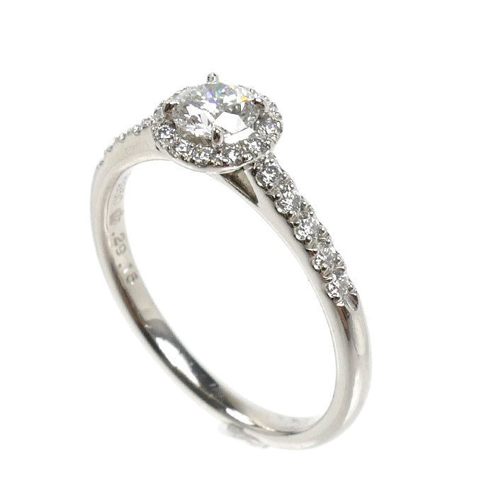 ROYAL ASSCHER ロイヤル・アッシャー Pt950プラチナ リング・指輪 ダイヤモンド0.29ct/0.15ct 9号 3.0g レディース【中古】