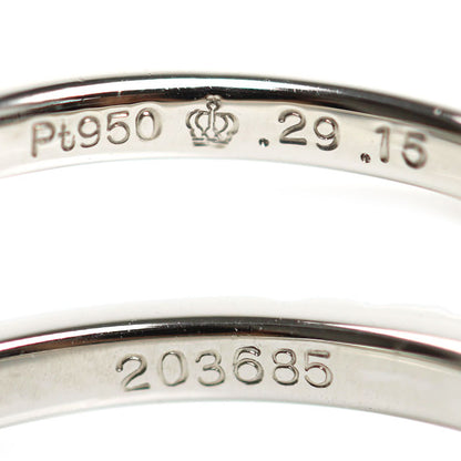 ROYAL ASSCHER ロイヤル・アッシャー Pt950プラチナ リング・指輪 ダイヤモンド0.29ct/0.15ct 9号 3.0g レディース【中古】