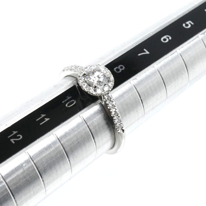 ROYAL ASSCHER ロイヤル・アッシャー Pt950プラチナ リング・指輪 ダイヤモンド0.29ct/0.15ct 9号 3.0g レディース【中古】