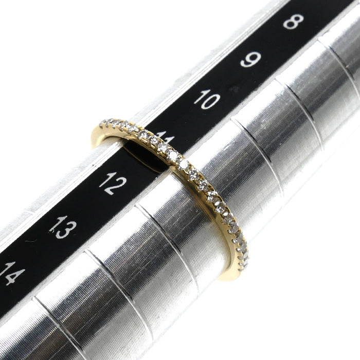 AHKAH アーカー K18YG イエローゴールド ティナ リング・指輪 VC0208010200 ダイヤモンド0.16ct 11号 1.4g ハーフエタニティ レディース【中古】【美品】