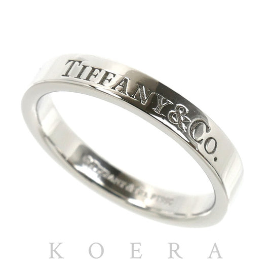 TIFFANY&Co. ティファニー Pt950プラチナ フラットバンド リング・指輪 9号 4.8g レディース【中古】【美品】