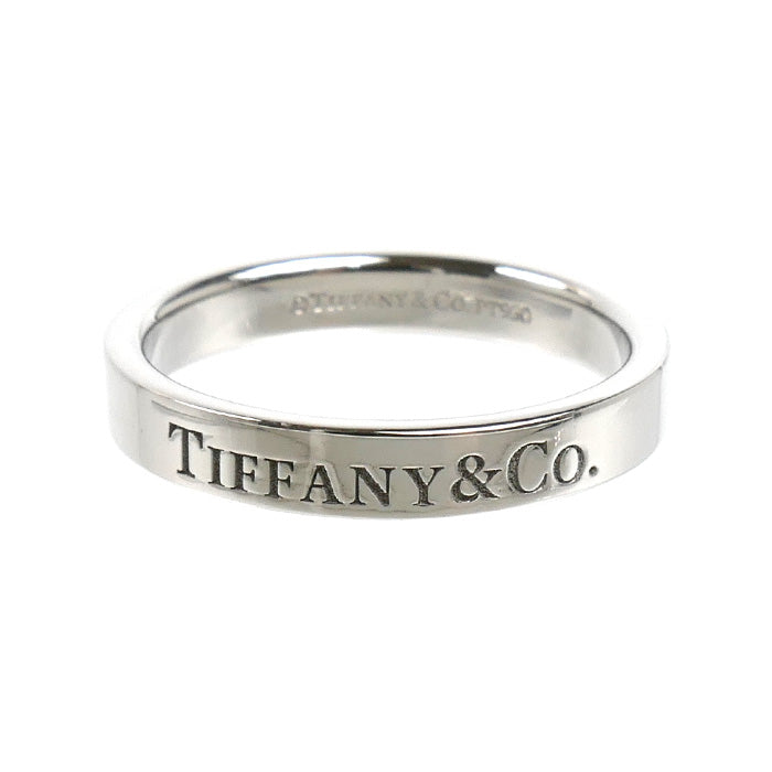 TIFFANY&Co. ティファニー Pt950プラチナ フラットバンド リング・指輪 9号 4.8g レディース【中古】【美品】