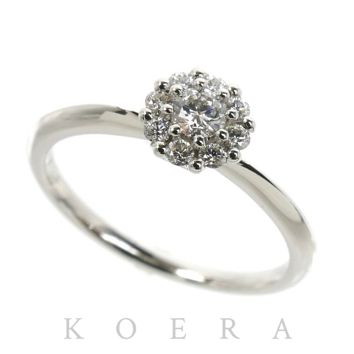 K.UNO ケイウノ Pt950プラチナ リング・指輪 ダイヤモンド0.212ct 8.5号 2.8g レディース【中古】【美品】