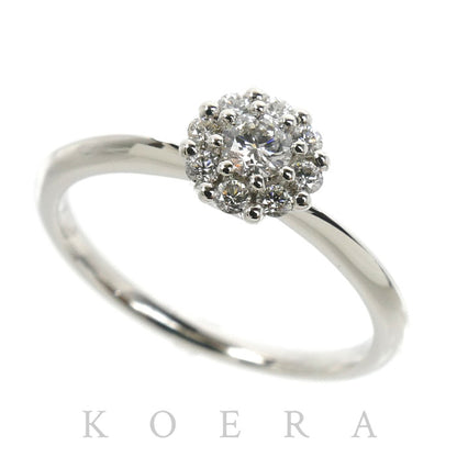 K.UNO ケイウノ Pt950プラチナ リング・指輪 ダイヤモンド0.212ct 8.5号 2.8g レディース【中古】【美品】