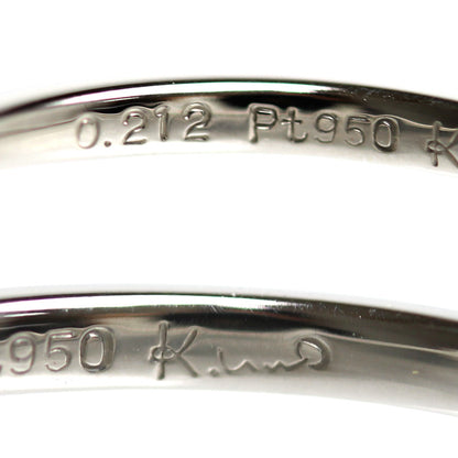 K.UNO ケイウノ Pt950プラチナ リング・指輪 ダイヤモンド0.212ct 8.5号 2.8g レディース【中古】【美品】