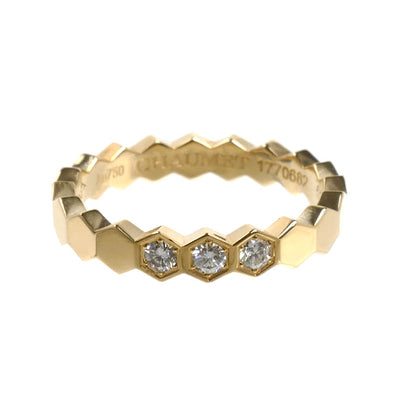 Chaumet ショーメ K18YG イエローゴールド ビーマイラブ ハニカム ダイヤリング リング・指輪 083362 ダイヤモンド 11号 51 3.5g レディース【中古】【美品】