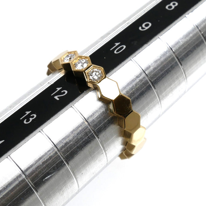 Chaumet ショーメ K18YG イエローゴールド ビーマイラブ ハニカム ダイヤリング リング・指輪 083362 ダイヤモンド 11号 51 3.5g レディース【中古】【美品】