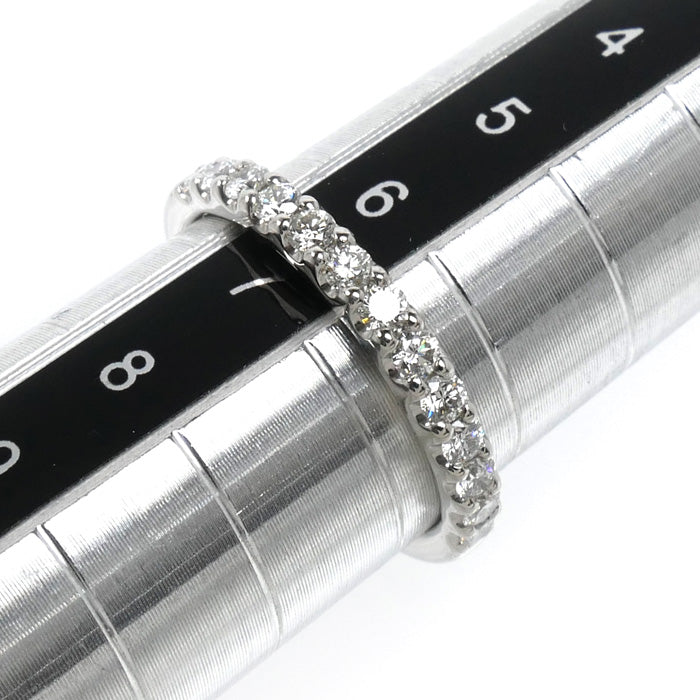 4℃ ヨンドシー Pt950プラチナ ハーフエタニティ リング・指輪 ダイヤモンド 6.5号 2.9g レディース【中古】【美品】
