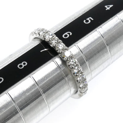 4℃ ヨンドシー Pt950プラチナ ハーフエタニティ リング・指輪 ダイヤモンド 6.5号 2.9g レディース【中古】【美品】