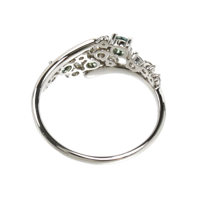 Pt900プラチナ リング・指輪 アレキサンドライト0.27ct ダイヤモンド0.23ct 12号 3.0g レディース【中古】【美品】