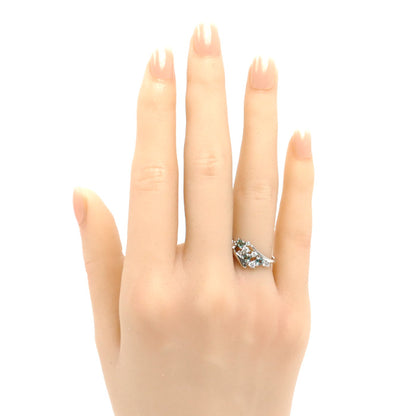 Pt900プラチナ リング・指輪 アレキサンドライト0.27ct ダイヤモンド0.23ct 12号 3.0g レディース【中古】【美品】