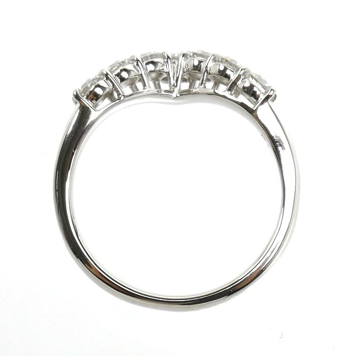 和光 WAKO Pt900プラチナ リング・指輪 ダイヤモンド0.50ct 9.5号 3.7g V字 レディース【中古】