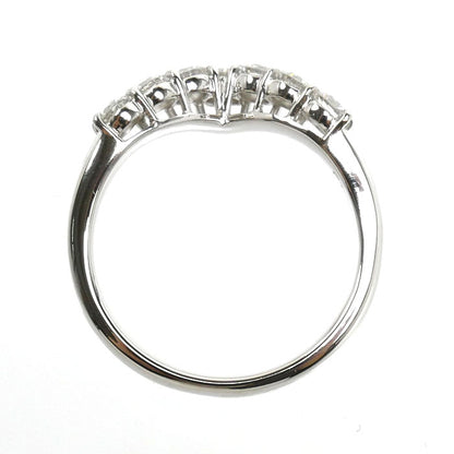 和光 WAKO Pt900プラチナ リング・指輪 ダイヤモンド0.50ct 9.5号 3.7g V字 レディース【中古】
