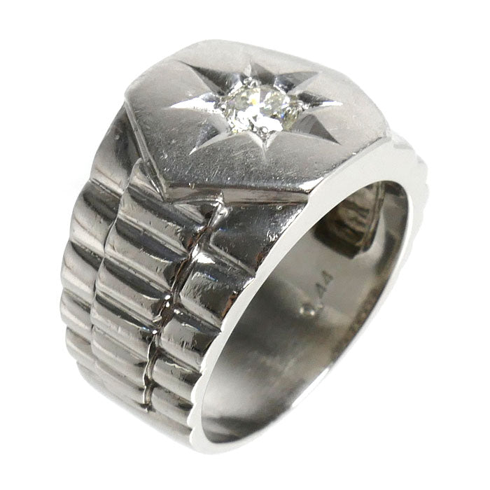 Pt900プラチナ リング・指輪 ダイヤモンド0.44ct 22号 25.5g メンズ【中古】