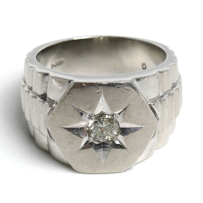 Pt900プラチナ リング・指輪 ダイヤモンド0.44ct 22号 25.5g メンズ【中古】