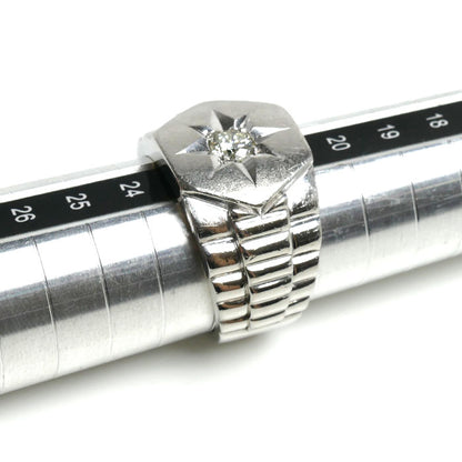 Pt900プラチナ リング・指輪 ダイヤモンド0.44ct 22号 25.5g メンズ【中古】