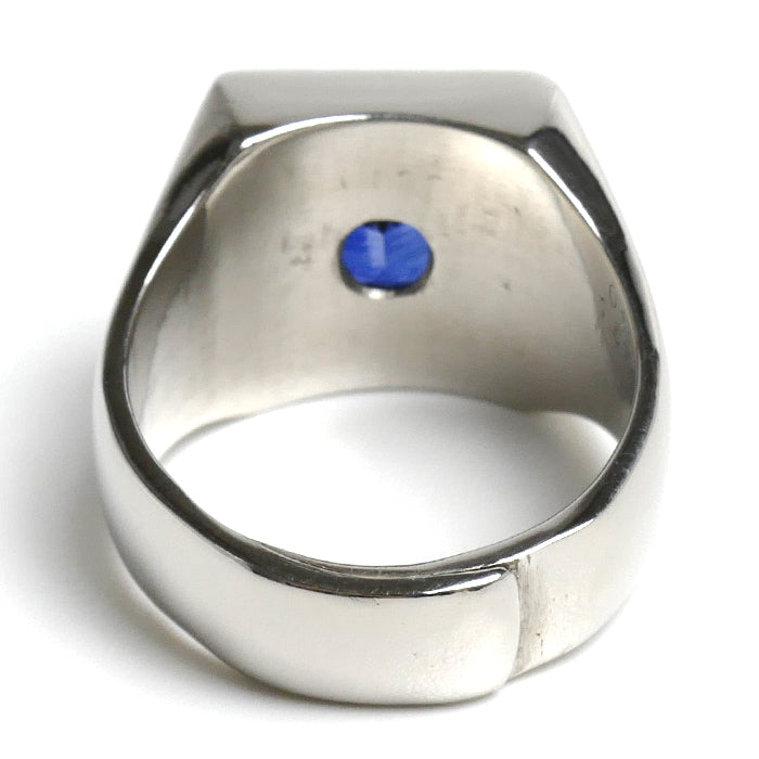 Pt900プラチナ リング・指輪 サファイア1.534ct ダイヤモンド0.15ct 22号 33.8g メンズ【中古】